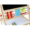 LEAN TOYS Lavagna in legno con abaco, orologio, numeri e magnete