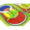 LEAN TOYS Giocattolo in legno per imparare ad allacciare le scarpe