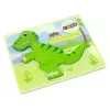 LEAN TOYS Puzzle in legno dinosauro isanosauro verde
