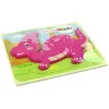 LEAN TOYS Puzzle in legno dinosauro coritosauro rosa spinosauro viola
