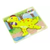 LEAN TOYS Puzzle in legno dinosauro stegosauro giallo