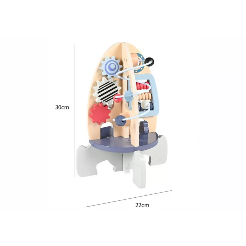 LEAN TOYS martello in legno perline didattiche ingranaggi
