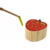 LEAN TOYS Gioco magnetico in legno fragola cattura il verme