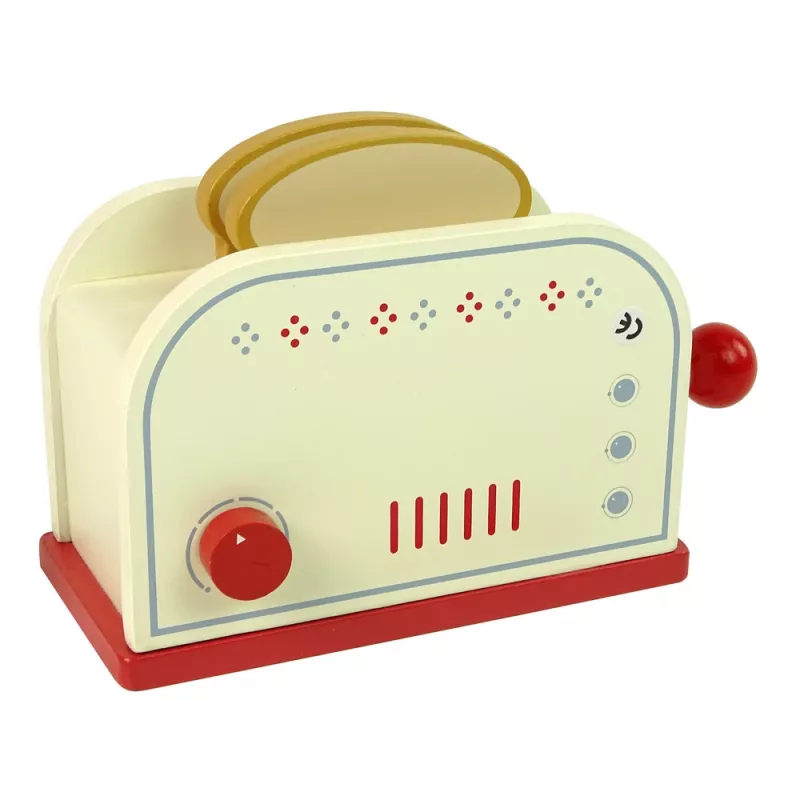 LEAN TOYS Toaster in legno accessori cucina colazione bambini