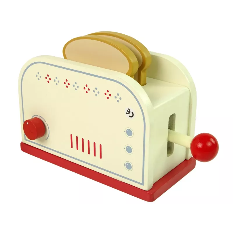 LEAN TOYS Toaster in legno accessori cucina colazione bambini