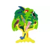 LEAN TOYS Puzzle in legno a blocchi con alberi uccelli pappagalli fai da te
