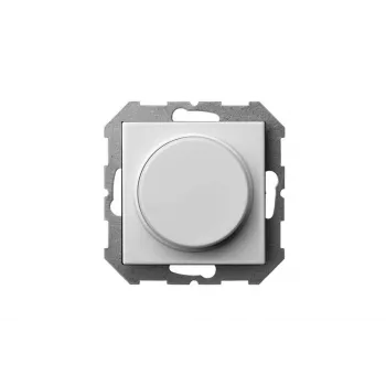 Interruttore dimmer LED ISR-005-01_E/B, 100W, bianco, manopola rotante, taglio di fase