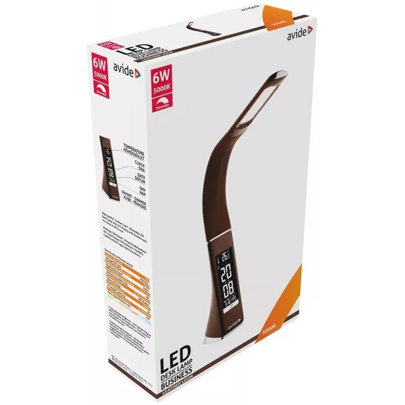 Avide lampada da scrivania LED Business Calendar marrone 6W