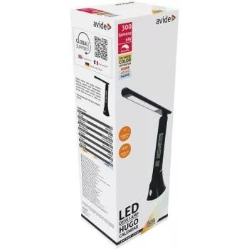 Avide Lampada da tavolo LED Hugo nera 6W calendario