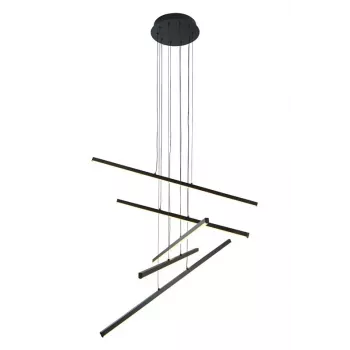 Sibiu 2023522P-BK Lampada a sospensione LED, 60W, 4000K, Nero
