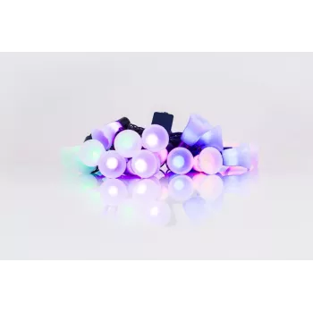 Catena luminosa LED con campanelli, 20 LED bianco caldo, 2,5 m, a batteria, oro