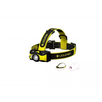 Ledlenser iH9R Lampada frontale LED ricaricabile, nero/giallo, 600 lm, IP54