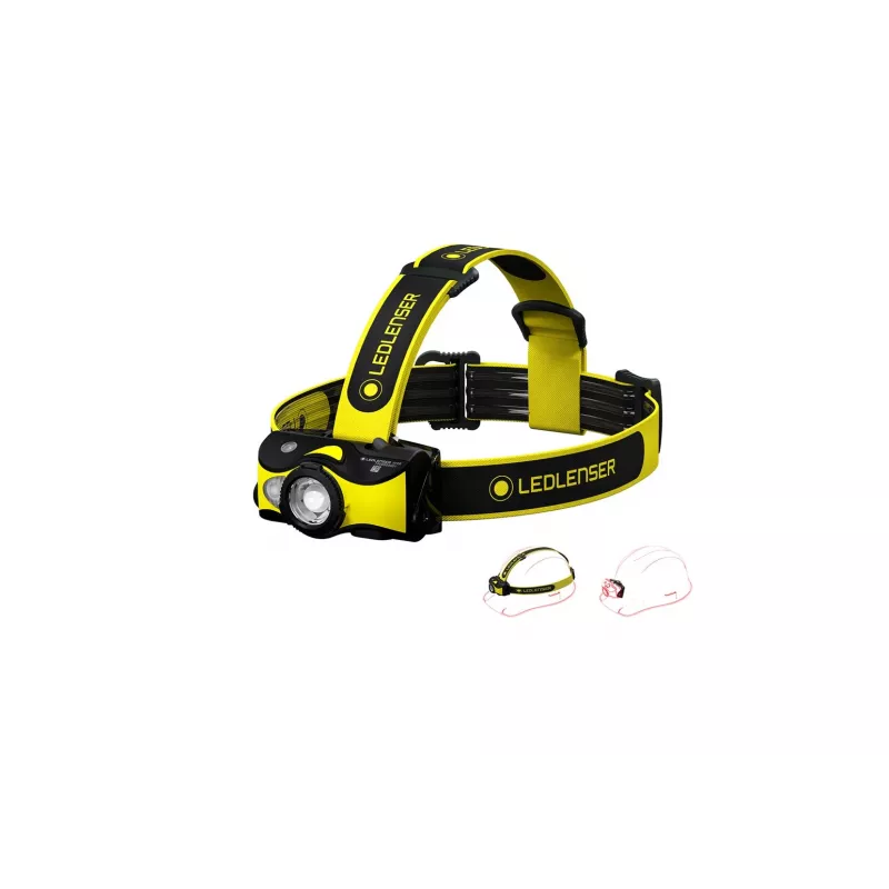 Ledlenser iH9R Lampada frontale LED ricaricabile, nero/giallo, 600 lm, IP54