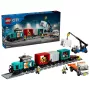 LEGO City 60509 treno merci portuale con gru e camion