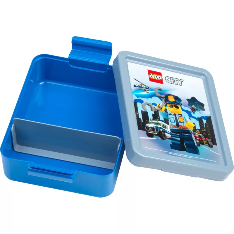 LEGO CITY Portamerenda Blu in polipropilene con grafiche emoticon 40521735