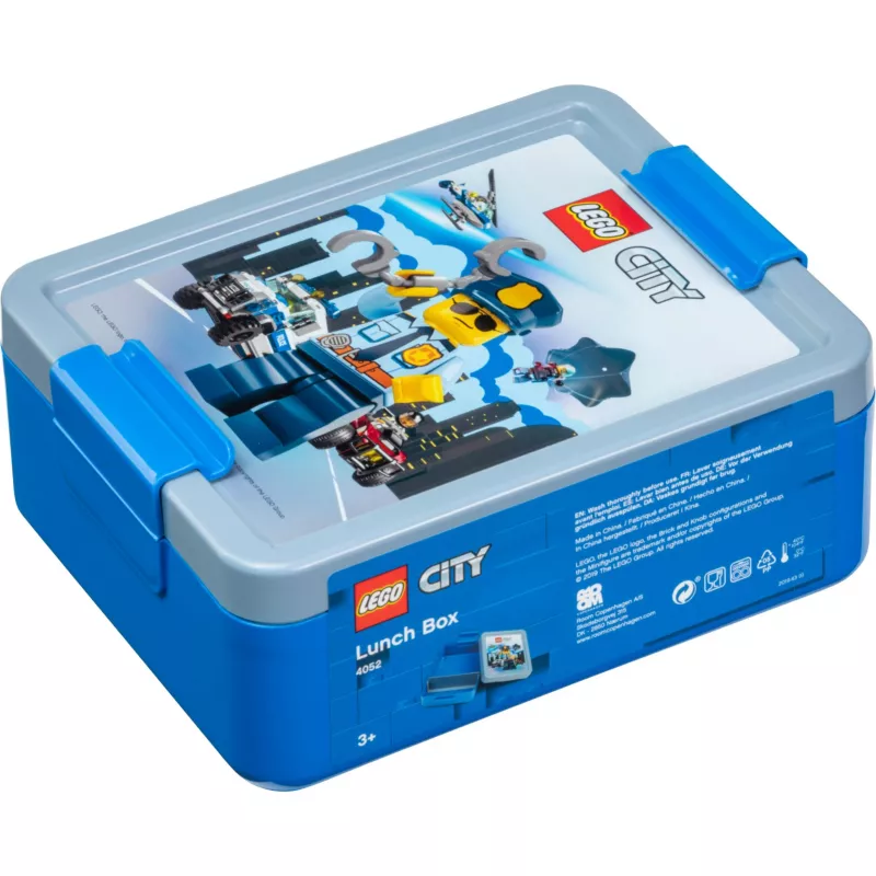 LEGO CITY Portamerenda Blu in polipropilene con grafiche emoticon 40521735
