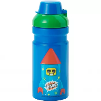 LEGO borraccia FIREWORK GUY, 390 ml, blu, beccuccio in silicone con tappo semitrasparente, PP/silicone, 1 pezzo (40560800)