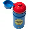 LEGO Iconic borraccia 390 ml blu con beccuccio in silicone e tappo semitrasparente