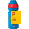 LEGO Iconic borraccia 390 ml blu con beccuccio in silicone e tappo semitrasparente