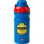 LEGO Iconic borraccia 390 ml blu con beccuccio in silicone e tappo semitrasparente