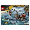 LEGO Jurassic World 77983 Mosasaurus Dinosaur Boat Attack (280 pezzi, 3 minifigure, da 7 anni)