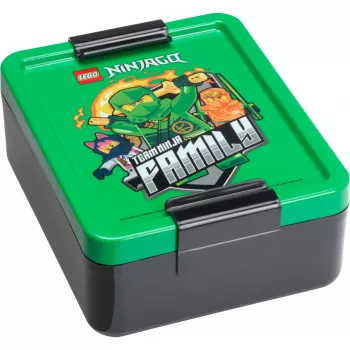 LEGO Lunch Box Ninjago verde - 1,2 l PP per alimenti con grafiche emoticon