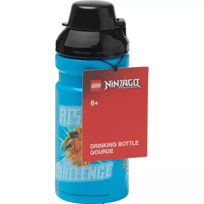 LEGO NINJAGO borraccia 390 ml blu con beccuccio in silicone e tappo semitrasparente PP/silicone