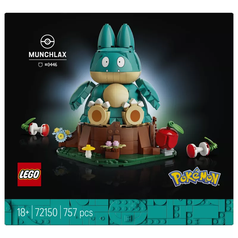 LEGO Pokémon 72150 Munchlax figura da costruire (823 pezzi, da 10 anni)
