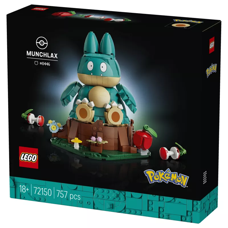 LEGO Pokémon 72150 Munchlax figura da costruire (823 pezzi, da 10 anni)