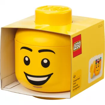 LEGO Storage Head Happy Boy piccolo giallo 2 litri