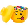 LEGO Storage Head Silly Large Yellow Contenitore 8.5L a forma di testa Minifigure