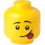 LEGO Storage Head Silly Large Yellow Contenitore 8.5L a forma di testa Minifigure