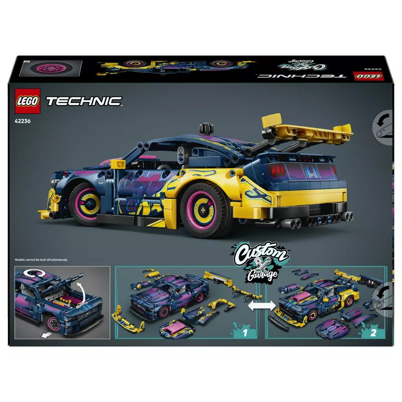 LEGO Technic 42236 Ford Mustang GT officina di tuning, set di costruzione auto, 973 pezzi, motore a pistoni V8, 10+ anni