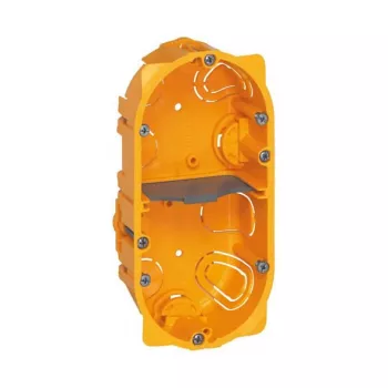 Legrand Batibox 080042 Scatola per pareti cave, 2 posti, 2 moduli, profondità 40 mm, grigia