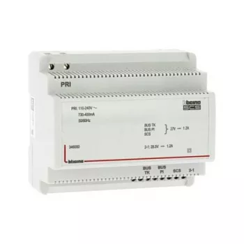 Legrand BTicino 346050 alimentatore per guida DIN con adattatore video – 27V DC 600mA, 6TE