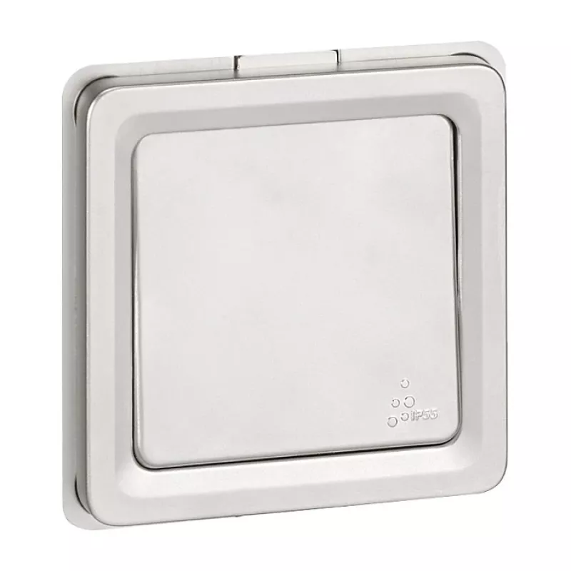 Legrand Soliroc 077811 interruttore universale on/off e deviatore, 1 polo, 10AX, 250V, IP55, IK10, grigio