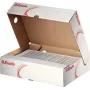 LEITZ 128004 scatola archivio A4 dorso 80 mm bianco/rosso cartone, confezione da 25