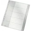LEITZ 1284 A4 fogli divisori numerati extra-large 1-20, grigio, 20 parti, polipropilene, 0,12 mm, con copertina personalizzabile 1284-00