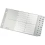 LEITZ Rubrica A-Z, A5 orizzontale, polipropilene, grigio, 20 parti, con copertina in cartone personalizzabile 1267-00-00