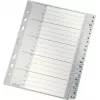 LEITZ A-Z rubrica A5 polipropilene 20 sezioni grigio con copertina in cartone personalizzabile 1265-00-00
