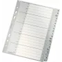 LEITZ A-Z rubrica A5 polipropilene 20 sezioni grigio con copertina in cartone personalizzabile 1265-00-00