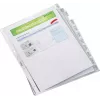 LEITZ A4 raccoglitori a linguette da 10 pezzi, polipropilene trasparente, aperti sopra, con linguette per etichettatura 4754-00-03