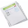 LEITZ A4 raccoglitori a linguette da 10 pezzi, polipropilene trasparente, aperti sopra, con linguette per etichettatura 4754-00-03