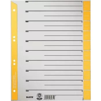 LEITZ separatori A4 giallo 160 g/m² confezione da 25 16523015