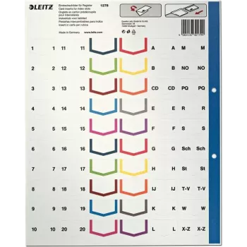 LEITZ A4 raccoglitori in plastica extra larghezza, 20 pezzi, foratura universale, bianco traslucido 1278-00-00