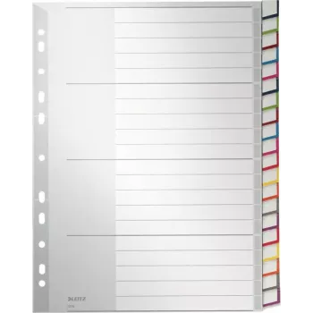 LEITZ A4 raccoglitori in plastica extra larghezza, 20 pezzi, foratura universale, bianco traslucido 1278-00-00