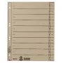 LEITZ A4 separatori registro extra-large, cartoncino Manila 230 g/m², grigio tinto in massa, linguette bianche, 100 fogli 1658-00-85