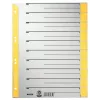 Separatori A4 extra-large LEITZ in cartoncino kraft, 230 g/m², grigio con linguette bianche gialle, set da 10 pezzi 1652-00-15