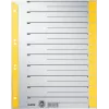Separatori A4 extra-large LEITZ in cartoncino kraft, 230 g/m², grigio con linguette bianche gialle, set da 10 pezzi 1652-00-15
