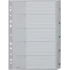 LEITZ A4 Extra Wide divisori in PP con indice 1-5, grigio con copertina scrivibile 1283-00-85